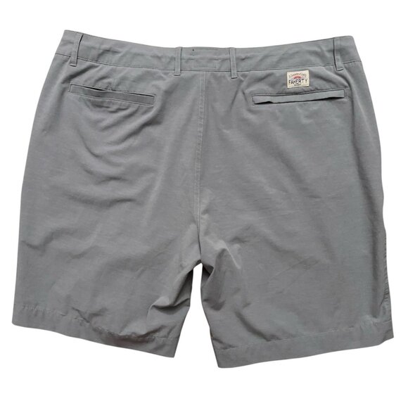 Faherty All Day 1.0 Shorts Mens Size 38 Drawstring 9" Inseam Stretch Gray - Picture 2 of 6